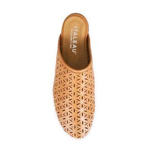 ITALEAU Clio Laser Cut Waterproof Leather Mule
